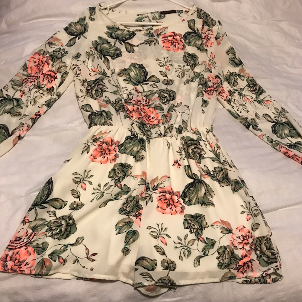 Floral Long Sleeve Romper